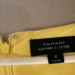 Tahari Yellow Midi Dress